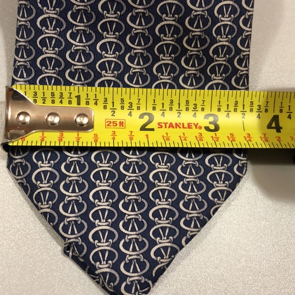 Hermes Tie / Navy - Picture 7 of 8